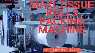 Maxi Roll Tissue Paper Promotional Packaging - Large Shrink Wrapping Machine for Jumbo Tissue Rolls