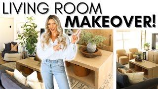 LIVING ROOM MAKEOVER || HOME DECORATING TIPS & IDEAS || RENTER-FRIENDLY DECORATING