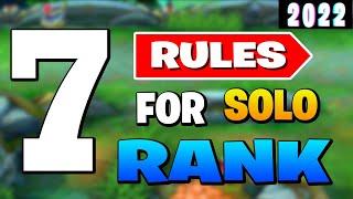 7 Only RULES For SOLO RANK (Become Mythic)