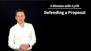 Defending Your Research Project Proposal - 5 Minutes with Cyrill