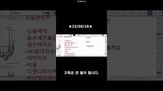 거북이 주식 25/06/18 #관심주 #shrots
