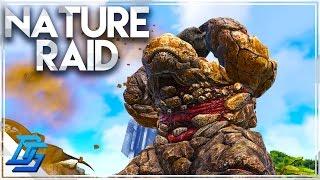 Huge Raid , Using Nature !  - Ark Survival Evolved - Part 10 (Volcano PvP)