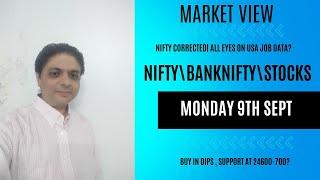 9TH SEPT:NIFTY\BNF\STOCK VIEW| EYES ON USA JOB DATA? NIFTY COMPLETED CORRECTION? RALLY FROM NXT WEEK