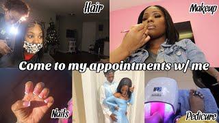 come to my appointments with me! || GRWM for the ball(hair,makeup,nails,etc..)