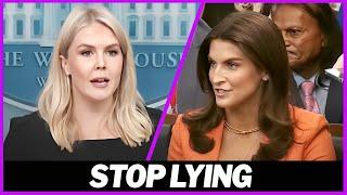 Karoline Leavitt PANICS as Trump’s Lies Fall Apart on Live TV