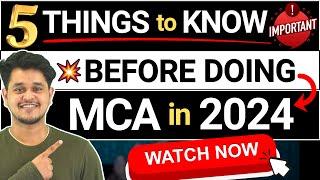 Top 5 Key Factors To Know Before Doing MCA MCA Admissions 2024 #mca #mcacourse #mcajobs #viral