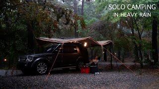 Solo Camping in Heavy Rain All Nightㅣ Relaxing Rain Sound l Cozy nightㅣASMR