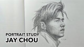 Drawing Jay Chou ️ Portrait Study | kaorumap