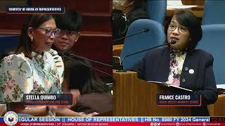 Quimbo, Castro clash on confidential funds issue during House plenary debates