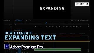 Expanding or streching text animation in Adobe Premiere Pro