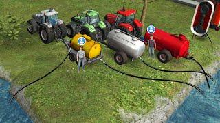 Milk , Fuel & Fertilizer tank in Fs14 | Fs14 Multiplayer | Timelapse |