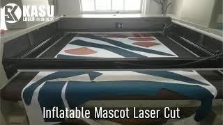 Dye Sublimation PVC Coated Inflatable Air Dancer Auto Cut by Camera Laser Cutter   KASU Laser