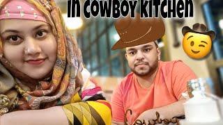 AHMED's || Dinner time || Cow Boy Kitchen at Hatkhola Road || Different theme place