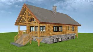 Complete Tour of My Log Home Plans (Walkthrough Model)