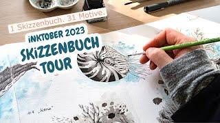 Skizzenbuch Tour - 31 Unterwasser Motive gemalt mit Tinte | Inktober 2023 Zusammenfassung