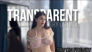 4K Try on Haul Transparent Clothes | No Bra Challenge 2024 Trend New ##