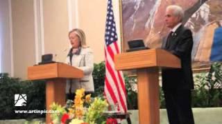 Hillary Clinton in Dushanbe (Tajikistan). Music by Tolibkhon Shakhidi