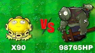 90 All Plants Hybird Vs King Nut Gargantuar 98765 HP , Who will win? PvZ Hybrid PK Challenge