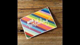 CARDMAKING Rainbow Scraps handmade card