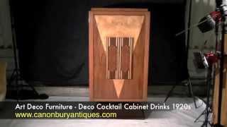 Art Deco Furniture - Deco Cocktail Cabinet Drinks 1920s