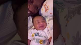 A smile for daddy ️#smile #newborn _baby mother melodies 