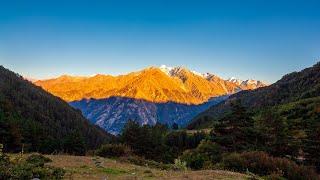 Закат в горах Таймлапс видео 4к Sunset in the Mountains Time Lapse 4k video