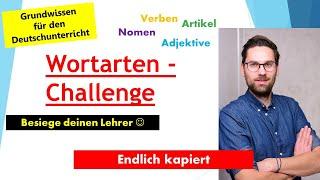 Challenge Wortarten - endlich kapiert