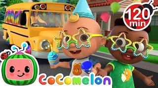 JJ's Wheels on the Birthday Bus! | CoComelon | Animals for Kids | Sing Along Nursery Rhymes for Kids