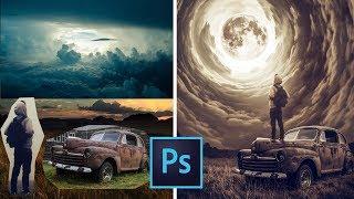 The Moon Portal Photoshop Manipulation Tutorial|Composite