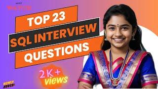 Top 23 SQL Interview Questions And Answers| Most Important Questions For Job Interview | Freshers