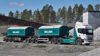 This 74-tonne Scania electric truck runs 19 hours a day at the mine