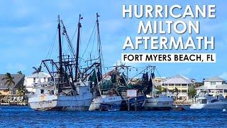 Hurricane Milton Aftermath on Fort Myers Beach at Salty Sam's Marina