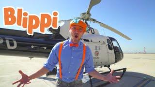 Blippi Explores A Police Helicopter | Airplanes For Kids | 1 Hour Of Blippi