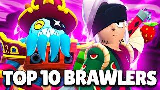 *NEW* BEST 10 BRAWLERS IN BRAWL STARS