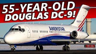 55-YEAR-OLD DC-9 STILL FLYING! Ameristar DC-9-15 at Calgary Airport (4K)