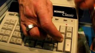 Monroe Printing Calculator - Introduction to the Monroe Classic