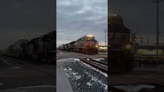 Chasing the Chill: A Frosty Morning Train! #train #trainspotting #trainwatching #cold #trainengine