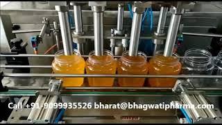 Automatic Four Head Ghee Jar / Bottle Filling Machine (Servo Motor Operating Piston)