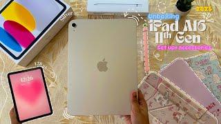 Unboxing iPad 11th GEN (A16) 11”| 128gb Silver | setup, camera test, Apple pen + accessories
