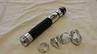 Sabertrio Arclyte with MHS pommels from The Custom Saber Shop demo