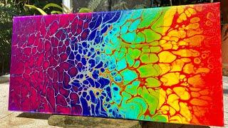 Painting With Mesh! - The Best Acrylic Pouring Swipe Tool!