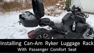 Installing  Can-Am  Ryker  Luggage  Rack With  Passenger  Comfort  Seat