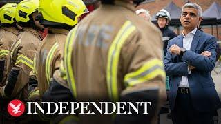 Sadiq Khan thanks London Fire Brigade for tackling ‘unprecidented’ heatwave fires