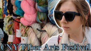 CNY Fiber Arts Festival 2023  - Yarn Haul Shopping in Central New York Wool Fest Knitting in Public