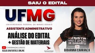 UFMG - Análise do Edital + Gestão de Materiais - Prof. Giovanna Carranza