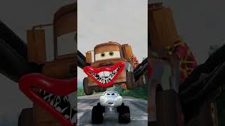 Mater Spider Enemy Eater VS The Lightning McQueen. Epic Escape from McQueen Eater |BeamNG.Drive
