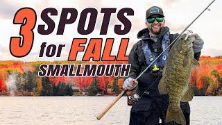 TOP 3 Spots for Fall Smallmouth Bass!