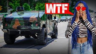 PUBLIC REACT TO CUSTOM MILITARY HUMMER