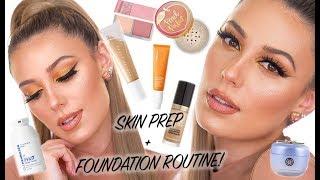 MY GO-TO GLAM FOUNDATION ROUTINE + SKINCARE PREP! | Victoria Lyn