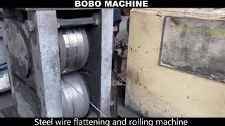 Steel wire flattening and rolling machine with carbide roller